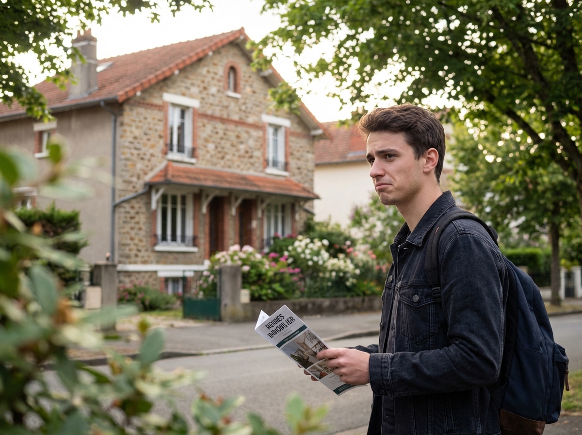 Jeune acheteur regardant une maison à Rennes