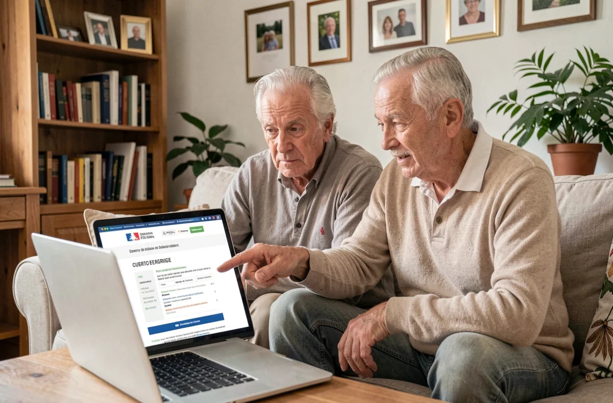 Couple de retraités consultant le site officiel des impôts pour comprendre le nouveau taux de CSG 2026