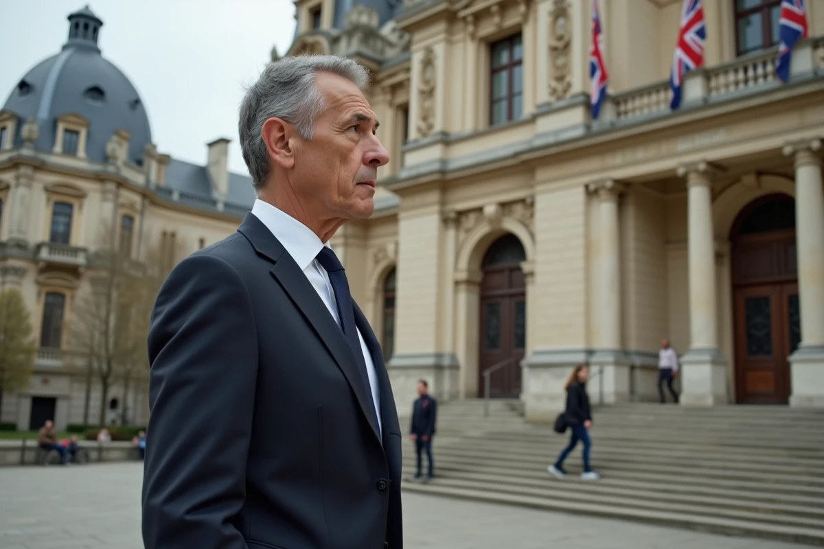 Homme regardant vers l